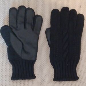 Men's Black Leather Gloves